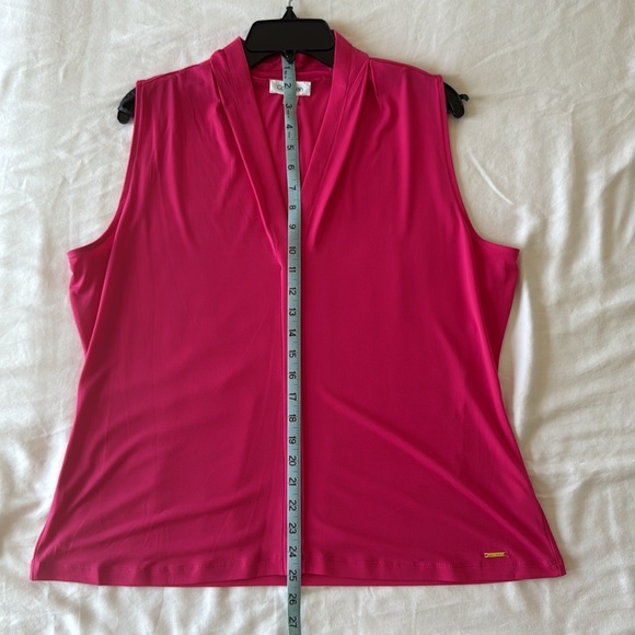 Calvin Klein Fuchsia Sleeveless Blouse XL Worn Once Like New - Picture 12 of 16